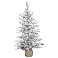 Vickerman 2' Artificial Flocked Angel Pine Tree w/Burlap Base