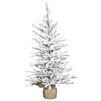 Vickerman 2' Artificial Flocked Angel Pine Tree w/Burlap Base 35 Clear Lights