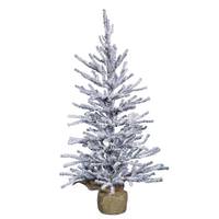 Vickerman 4' Artificial Flocked Angel Pine Tree w/Burlap Base
