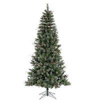 Vickerman 9' x 51" Artificial Snow Tipped Pine and Berry Tree