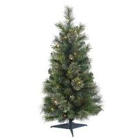 Vickerman 2' x 15" Artificial Butte Mixed Pine Tree with 35 Warm White LED Lights