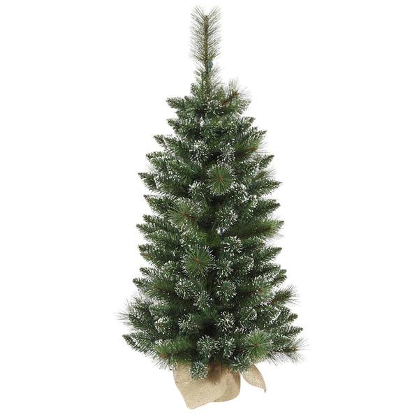 3' Artificial Mixed Snow Tip Pine Tree w/Burlap Base