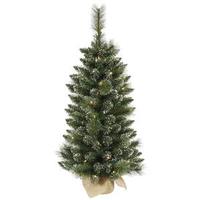 Vickerman 3' Artificial Snow Tipped Mixed Pine Tree w/Burlap Base 50 Clear Lights