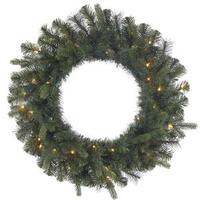 Vickerman 24" Artificial Classic Mixed Pine Wreath 35 Clear Lights