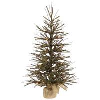 Vickerman 2.5' Artificial Vienna Twig Tree w/Burlap Base 35 Warm White LED Lights