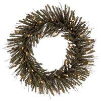 Vickerman 24" Artificial Vienna Twig Wreath 35 Warm White LED Lights