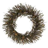 Vickerman 30" Artificial Vienna Twig Wreath 35 Warm White LED Lights