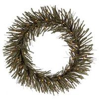 Vickerman 36" Artificial Vienna Twig Wreath 50 Warm White LED Lights