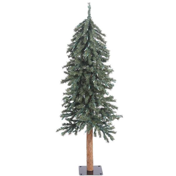 4' x 25.5" Artificial Natural Bark Alpine Tree