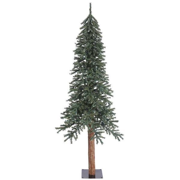 7' x 44.5" Artificial Natural Bark Alpine Tree