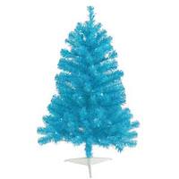 Vickerman 3' x 19" Sky Blue Tree with 50 Teal LED Lights