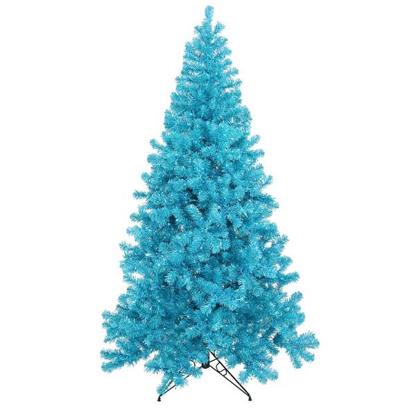 5' x 36" Sky Blue Tree with 200 Teal Lights