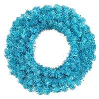 Vickerman 30" Artificial Sky Blue Wreath 70 Teal Miniature Lights