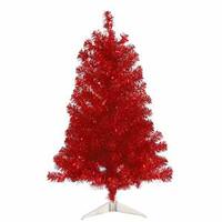 Vickerman 3' x 19" Red Tree with 50 Red LED Lights