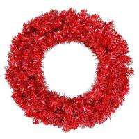 Vickerman 24" Artificial Red Wreath 50 Red Miniature Lights