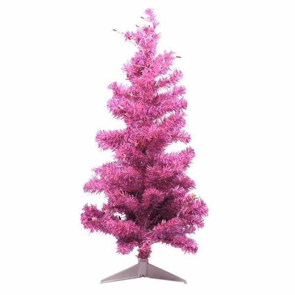 3' x 19" Hot Pink Tree with 50 Pink Lights
