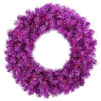 Vickerman 24" Artificial Purple Wreath 50 Purple LED Lights