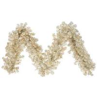 Vickerman 9' Artificial Champagne Garland with 70 Clear Lights