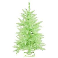 Vickerman 2' x 23" Lime Green Tree with 35 Green LED Lights