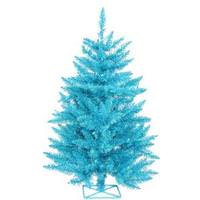 Vickerman 2' x 23" Sky Blue Tree with 35 Teal Dura-Lit Miniature Lights