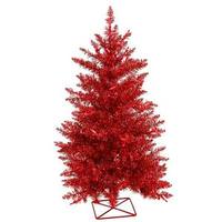 Vickerman 3' x 29" Red Tree with 70 Red Lights