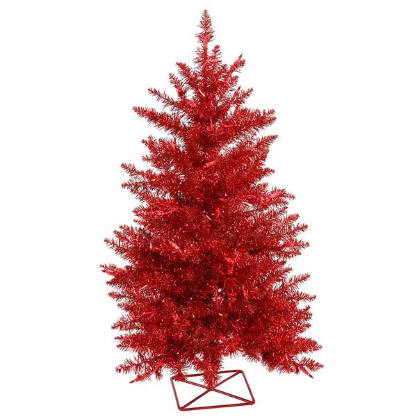 3' x 29" Red Tree with 70 Red LED Lights
