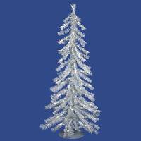 Vickerman 2' x 23" Silver Tree with 35 Warm White LED Lights