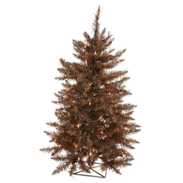 2' x 23" Mocha Tree with 35 Clear Dura-Lit Miniature Lights
