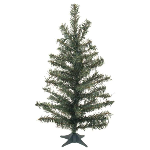 2' Artificial Canadian Pine Tree with Plastic Base