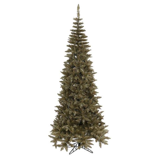 10' x 50" Antique Champagne Tinsel Fir Tree