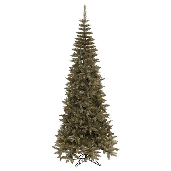 5.5' x 30" Tinsel Antique Champagne Fir Tree