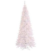 Vickerman 7.5' x 40" White Slim Tree with 500 Warm White LED Lights
