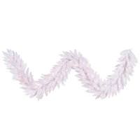 Vickerman 9' Artificial White Fir Garland with 100 Warm White LED Lights