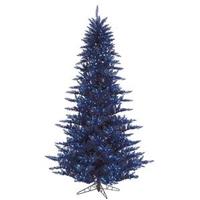 Vickerman 3' x 25" Navy Blue Fir Tree with 100 Blue Lights