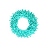 Vickerman 60" Artificial Aqua Fir 200 LED Aqua Lights Artificial Christmas Wreath