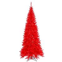 Vickerman 9' x 46" Red Slim Fir 700 Red Miniature Lights