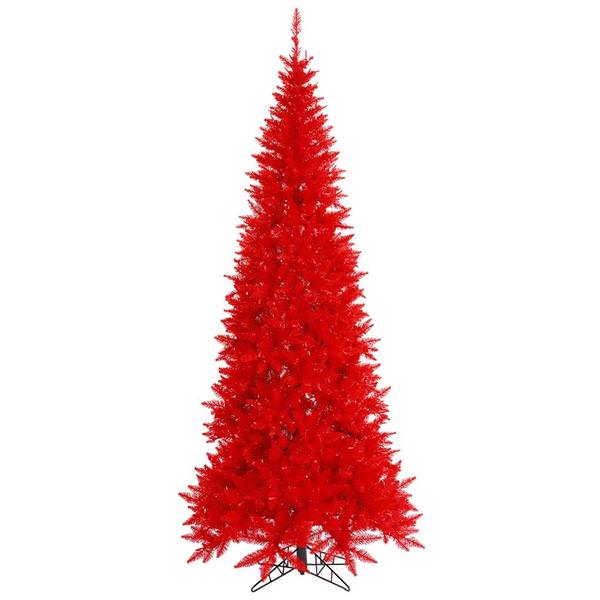 7.5' x 40" Red Slim Fir Tree