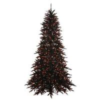 Vickerman 4.5' x 34" Black Fir Tree with 250 Orange LED Lights