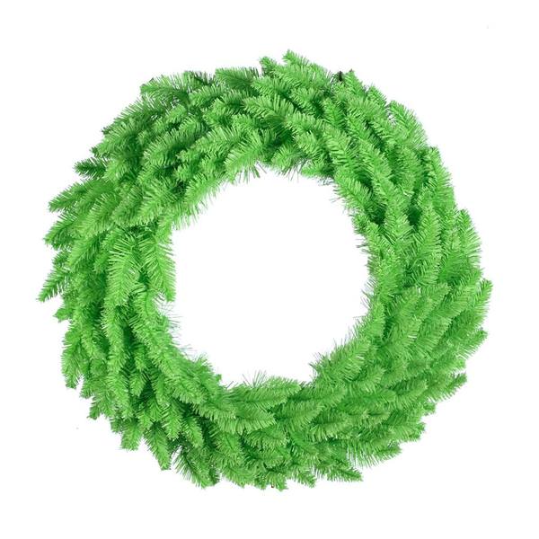 24" Artificial Lime Fir Wreath