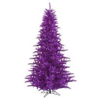 Vickerman 3' x 25" Purple Fir Tree with 100 Purple LED Lights