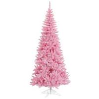 Vickerman 6.5' x 34" Pink Slim Fir Tree with 400 Pink LED Lights