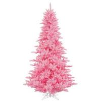 Vickerman 3' x 25" Pink Fir Tree with 100 Pink LED Lights