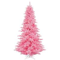 Vickerman 6.5 'x 46" Pink Fir Tree 600 Pink Miniature Lights