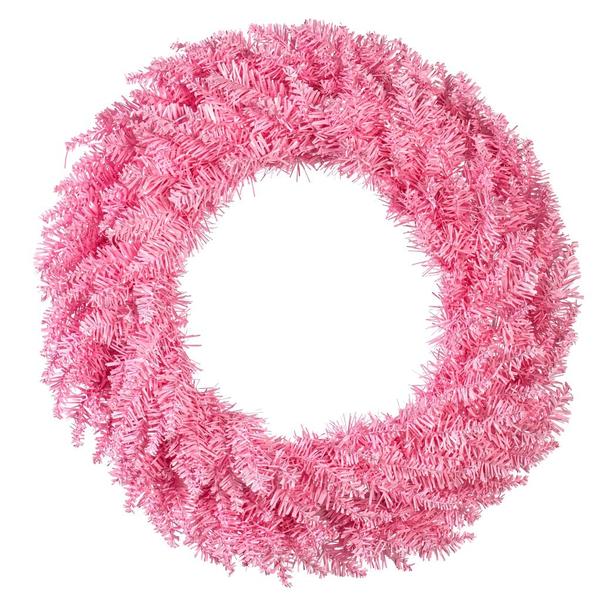 24" Artificial Pink Fir Wreath