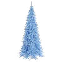 Vickerman 10' x 50" Sky Blue Slim Fir Tree 900 Sky Blue Miniature Lights