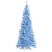 Vickerman 6.5' x 34" Sky Blue Slim Fir Tree with 400 Sky Blue LED Lights