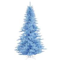 View 9' x 64" Sky Blue Fir Tree with 1000 Blue LED Lights