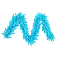 View 9' x 14" Artificial Sky Blue Fir Garland