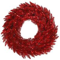Vickerman 24" Artificial Tinsel Red Fir Wreath