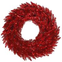 Vickerman 36" Artificial Tinsel Red Fir Wreath
